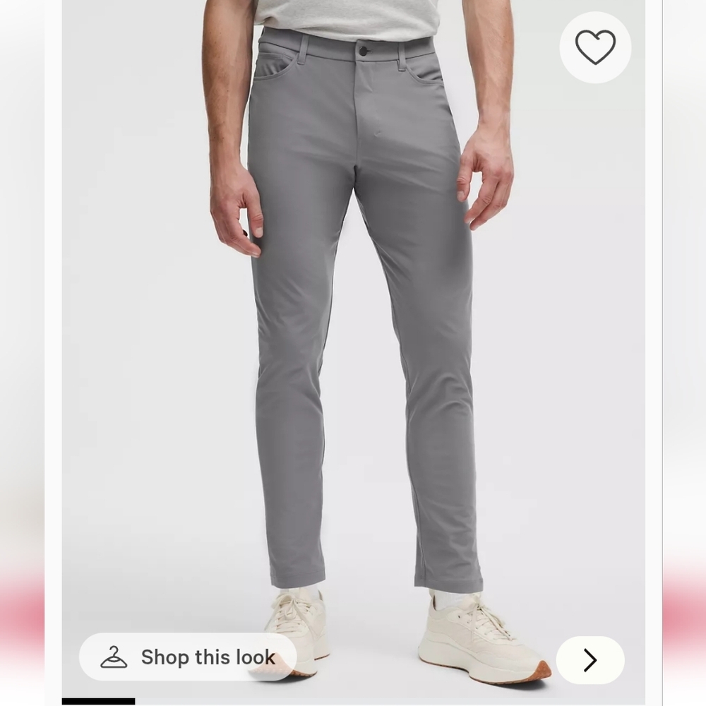Lululemon ABC Slim-Fit 5 Pocket Pant Sz 30 28L Asphalt Grey  Warpstreme